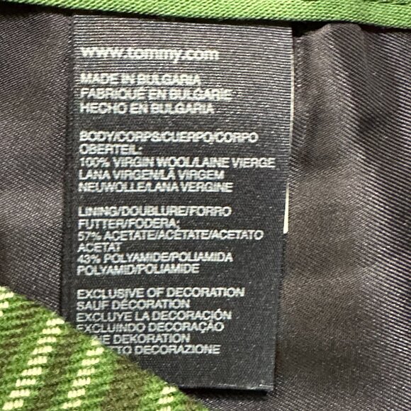 Green and Navy Tartan Plaid Lined Pants Size 8 - Picture 6 of 12